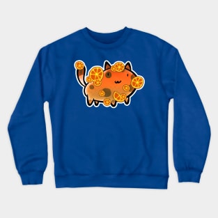 Orange Fruit Cat Crewneck Sweatshirt